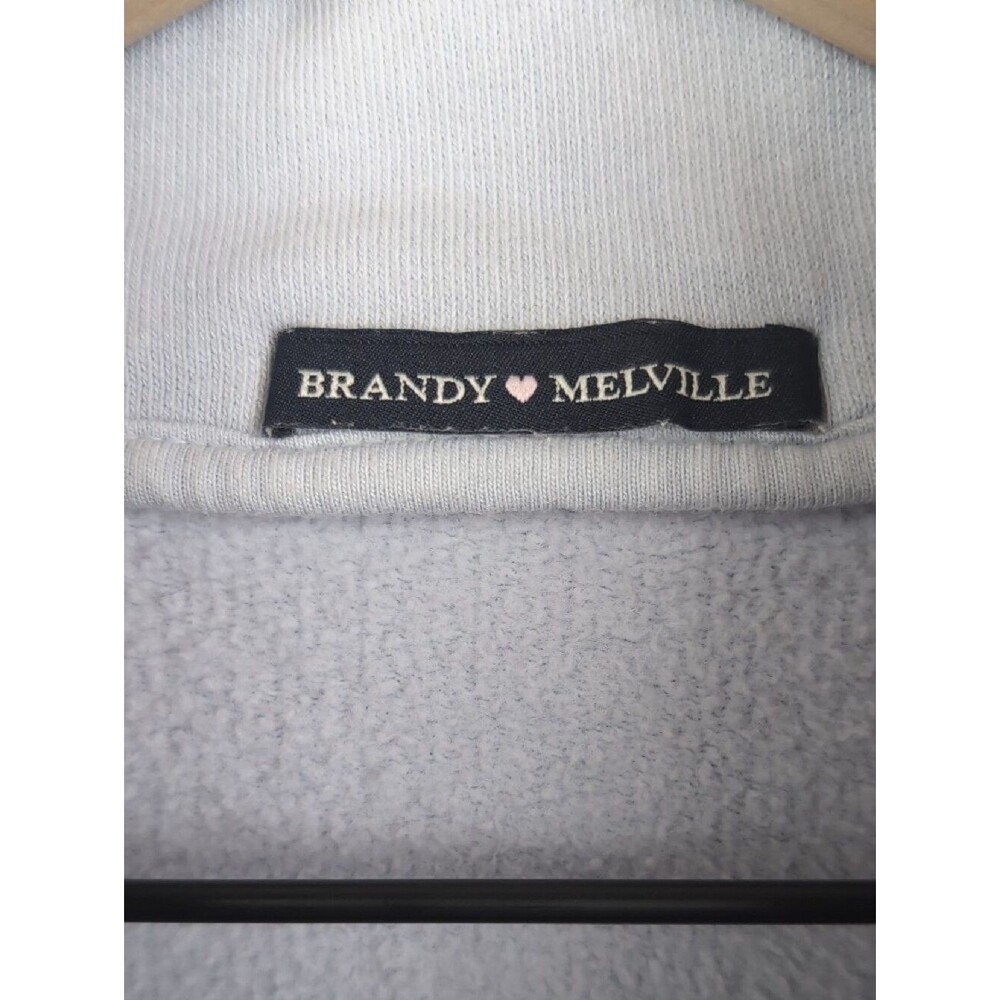Brandy Melville | Quarter-Zip Sweatshirt | Light Lavender | OS - Picture 3 of 8